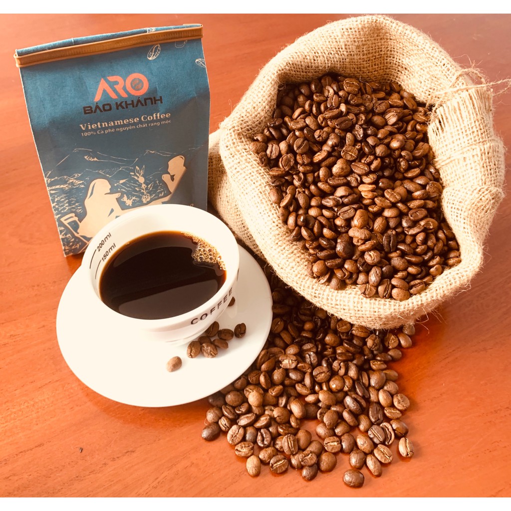 COMBO 2 GÓI Cà phê  ARABICA 100% Nguyên chất S18 Đà Lạt (500gr x 2) - ARO BẢO KHÁNH