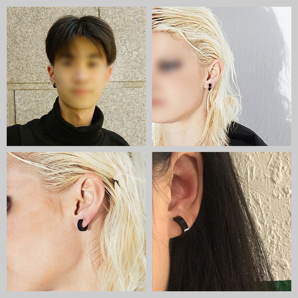 Khuyên Tai Nam Châm Titanium Không Cần Bấm Lỗ Khuyên Tai Nam Không Cần Bấm Lỗ (1 Cái)