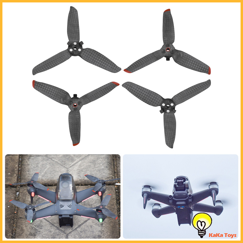 [KaKa Toys]Carbon Fiber Low-Noise Quick Release Propeller Props for DJI FPV Combo Drone Foldable Quadcopter