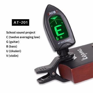 AT-201 Universal Clip-on Digital LED Tuner For Guitar, Violin And Ukulele Clip-on Tuner