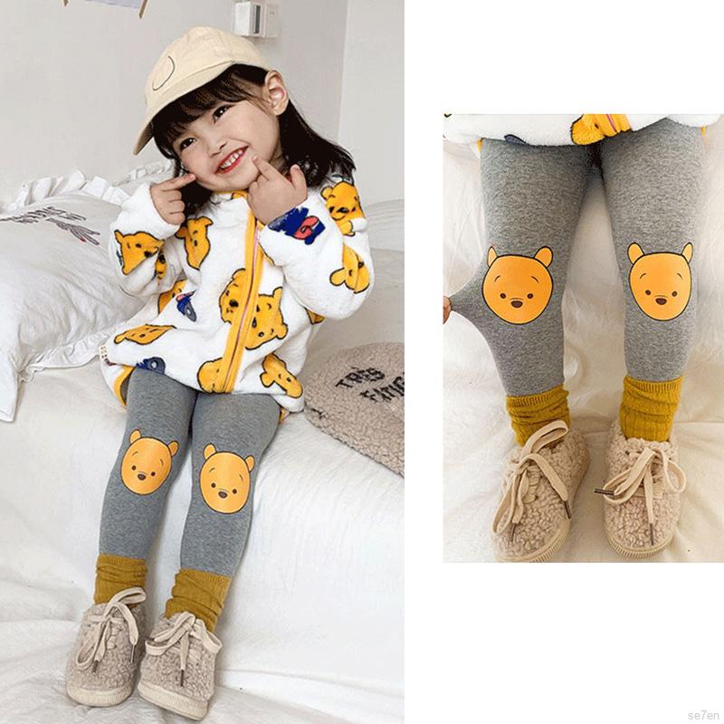 Quần Legging Cotton Lưng Cao Giữ Ấm Cho Bé 1-6 Tuổi