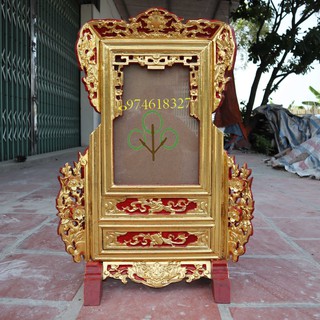 Khung ảnh chiện mai-khung ảnh thờ-đồ thờ gỗ mít 2 cỡ ảnh 21x31 và 25x35