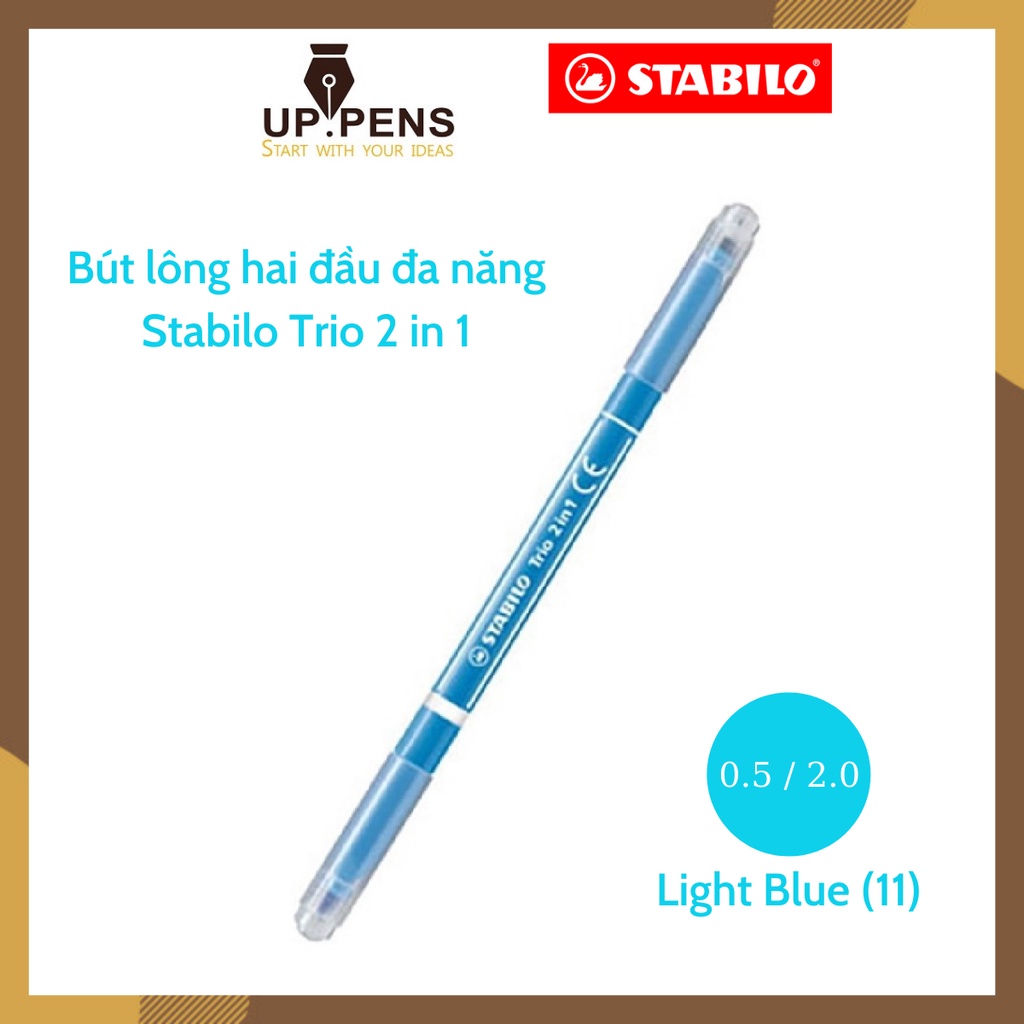 Bút lông hai đầu đa năng Stabilo Trio 2 in 1 – Màu xanh da trời (Light Blue)