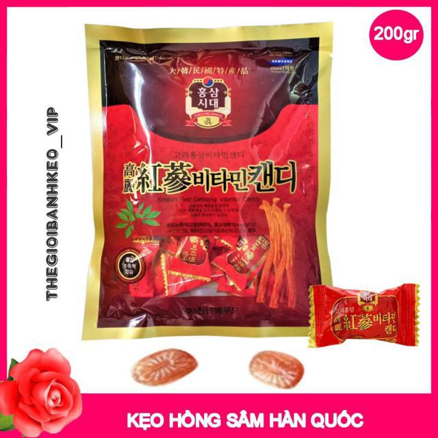 Kẹo hồng sâm Korea 200gr