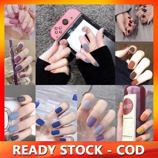 Bộ 24 Móng Tay Giả Màu Trơn Xinh Xắn Cho Nữ