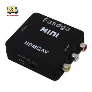 Fasdga MINI HDMI to 3RCA CVBS Composite Video AV Converter Adapter