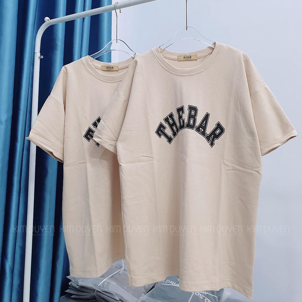 Áo Thun 3158 THEBAR Áo Phông Trơn 3158 Form Rộng Tay Lỡ Dáng Oversize Nam Nữ Chất Vải Dày Dặn Mặc Mát Mẻ