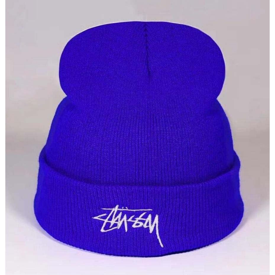 Stussy Mũ Len Trùm Đầu Màu Trơn Không Vành