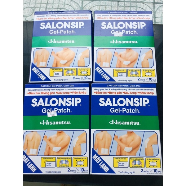 Salonsip Gel-Patch - Cao dán giảm đau Salonsip (2 miếng x 10 bao)  - Tổng Kho MiềnNam