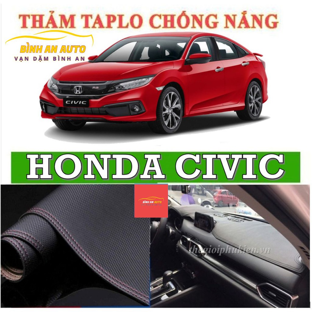 Thảm taplo HONDA CIVIC 2016-2020 Vân cacbon cao cấp - Bình An Auto