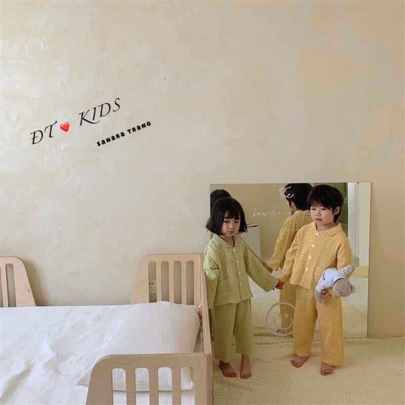 Bộ pijama chất xốp nhăn cho bé trai bé gái