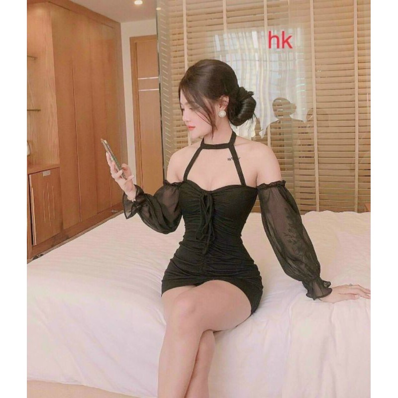 ĐẦM BODY CỔ YẾM HỞ LƯNG SEXY CHO CÁC NÀNG