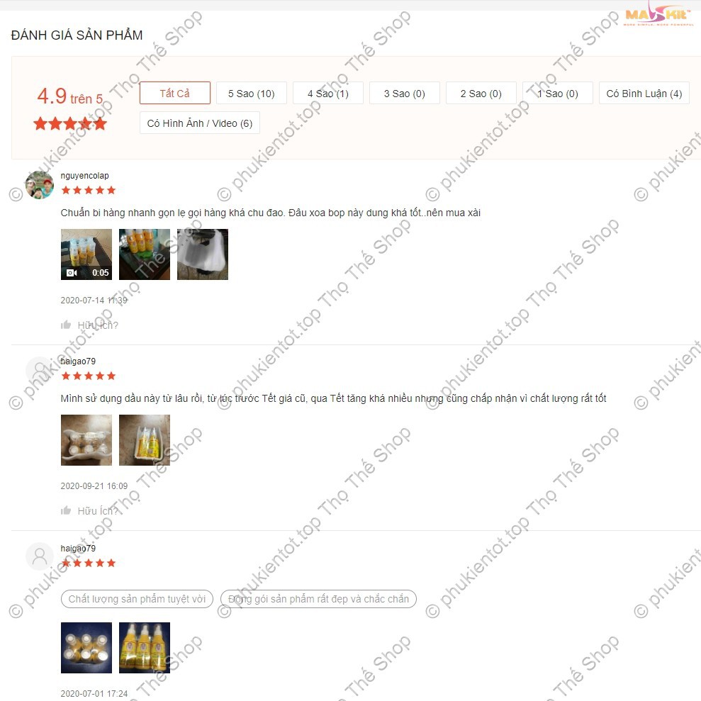 Set 06 chai Dầu xoa bóp Thọ Thế  - Hiệu Cá Ông - Chính hãng