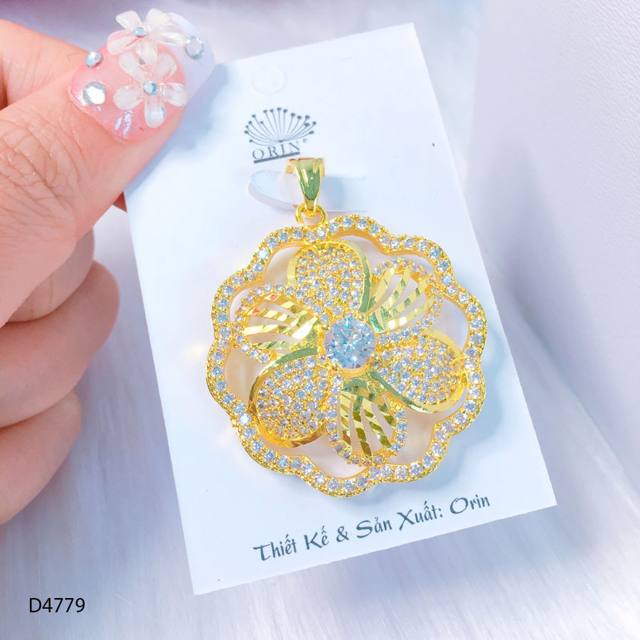 Mặt dây chuyền nữ , mặt hoa thiết kế cao cấp Orin D4779