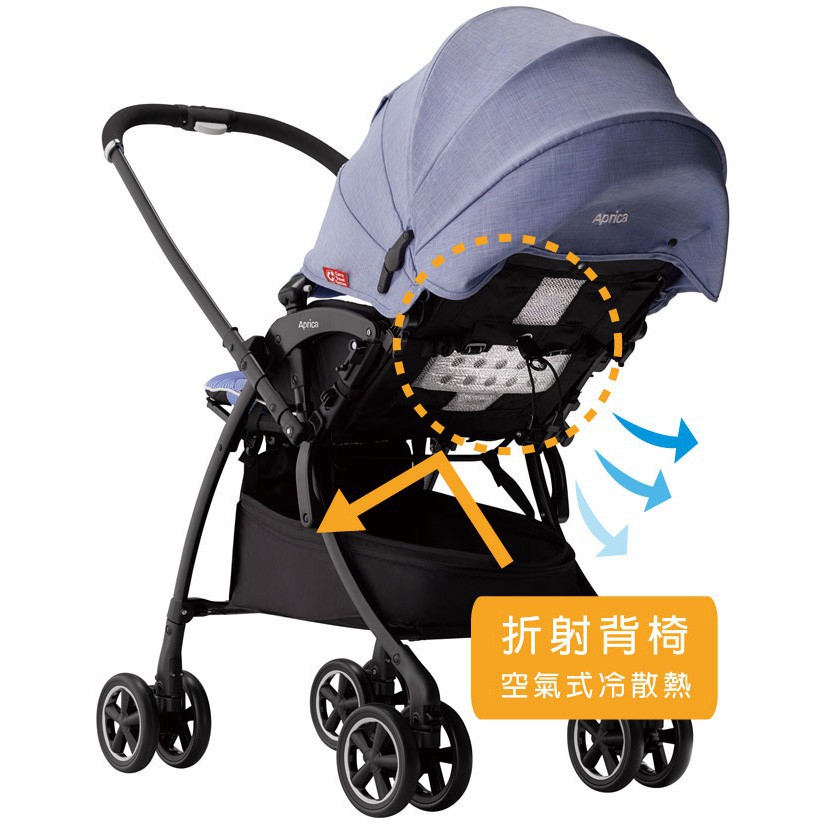 Xe đẩy trẻ em Aprica Luxuna Comfort (CTS Blue)