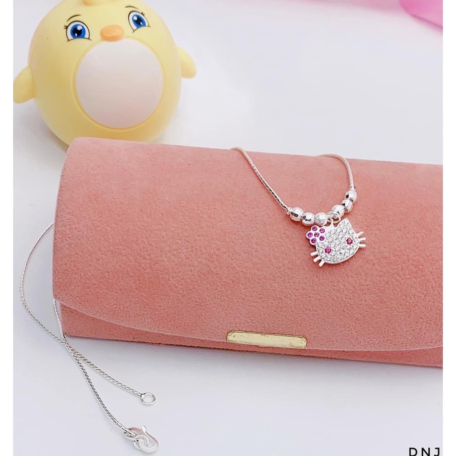 Dây chuyền bạc cho bé mèo kitty liền mặt - Kho sỉ bạc Nhất Linh