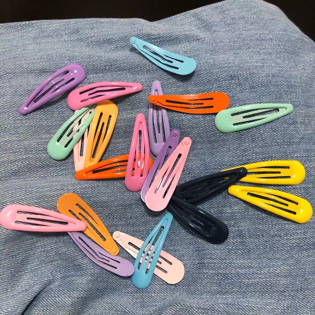 Kẹp tóc nhiều màu kiểu đơn giản vintage cho mẹ và bé