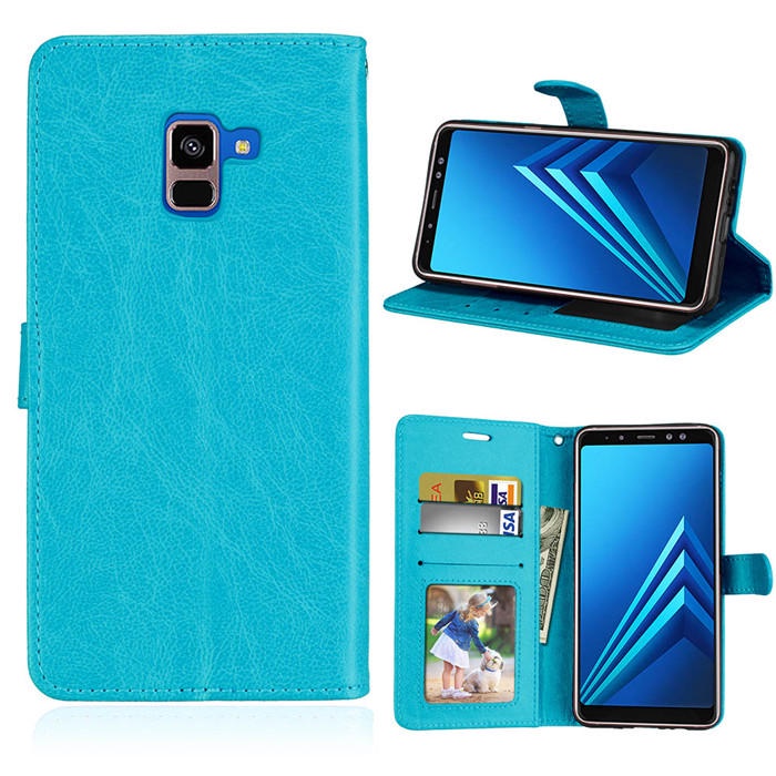 Ốp Lưng Da Nắp Gập Cho Samsung Galaxy A6 A8 Plus J4 J6 J8 2018