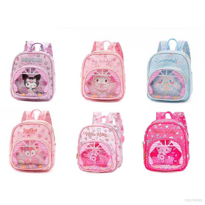 Ba Lô Đi Học Mini Da PU Chống Thấm Nước In Hoạt Hình Jason Sanrio Kuromi LinaBell Dễ Thương Cho Bé Gái