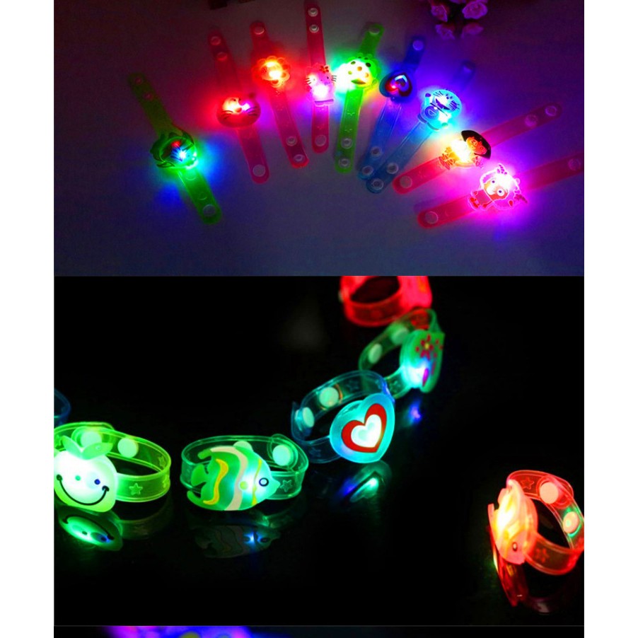 Vòng đeo tay phát sáng họa tiết hoạt hình cho bé yêu chơi lễ hội