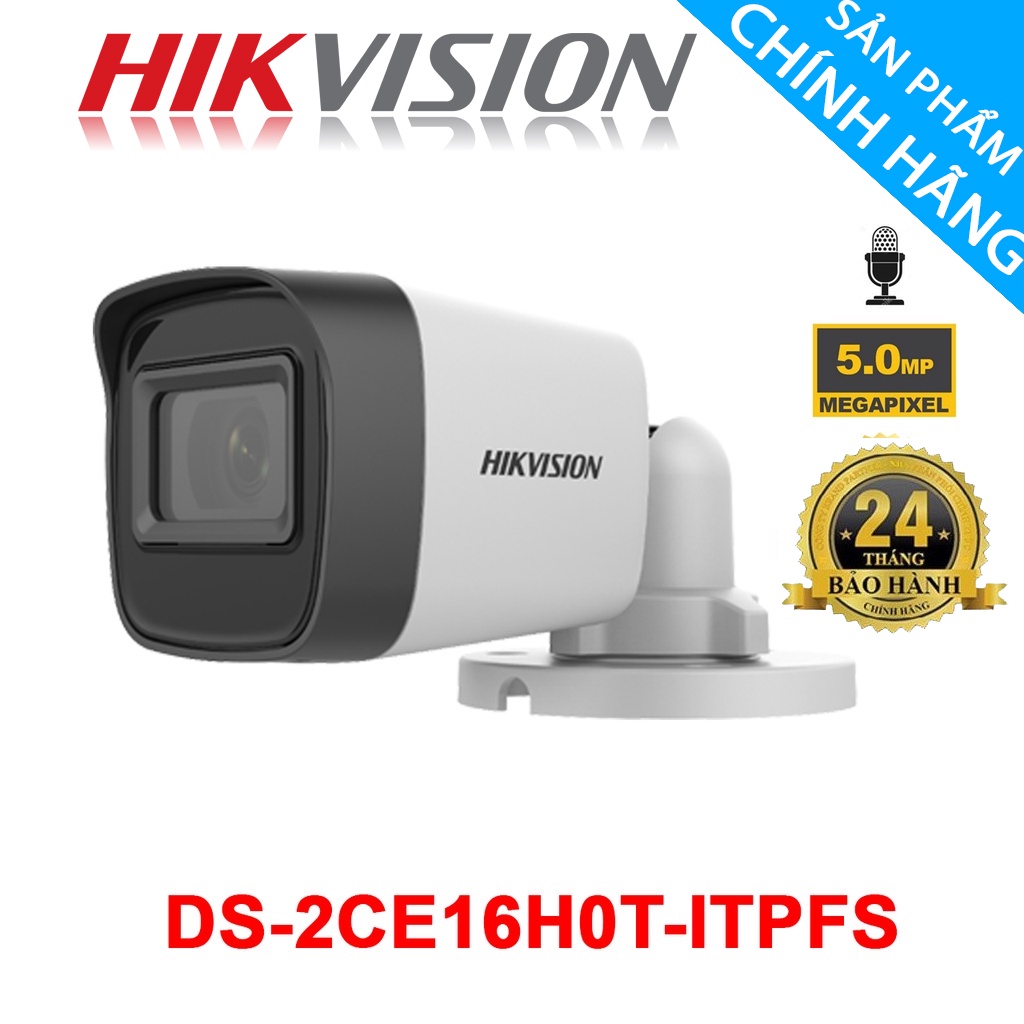 Camera HIKVISION 5MP [ TÍC HỢP MIC ] - DS-2CE16H0T-ITPFS - Hàng Chính Hãng