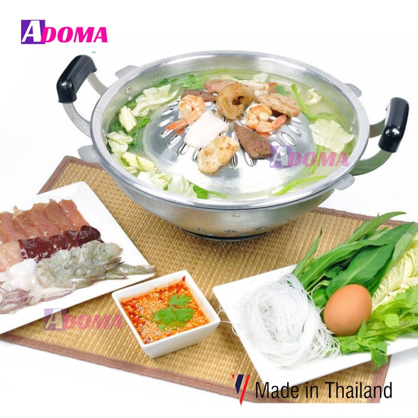 Nồi lẩu nướng đa năng (kèm bếp) - Chảo bò leo núi Mukatha Tomyum Suki Thái Lan 30cm 2IN1 เตาหมูกระทะหม้อสุกี้