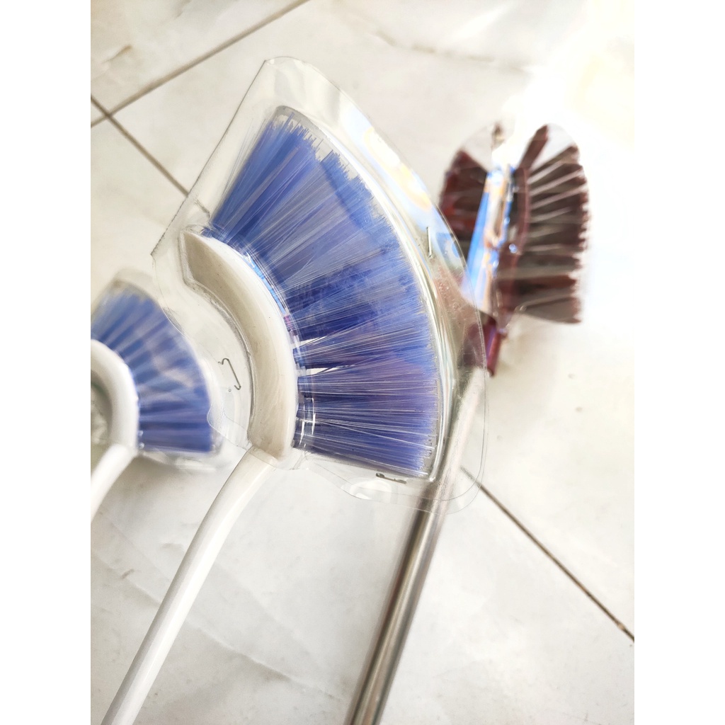 Cây chà bồn cầu,cọ toilet 2 đầu cán inox