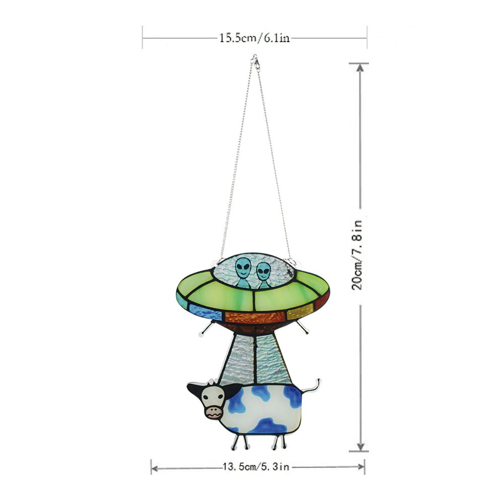 Phụ Kiện Treo Trang Trí Sân Vườn Hình Đĩa Bay Ufo Độc Đáo