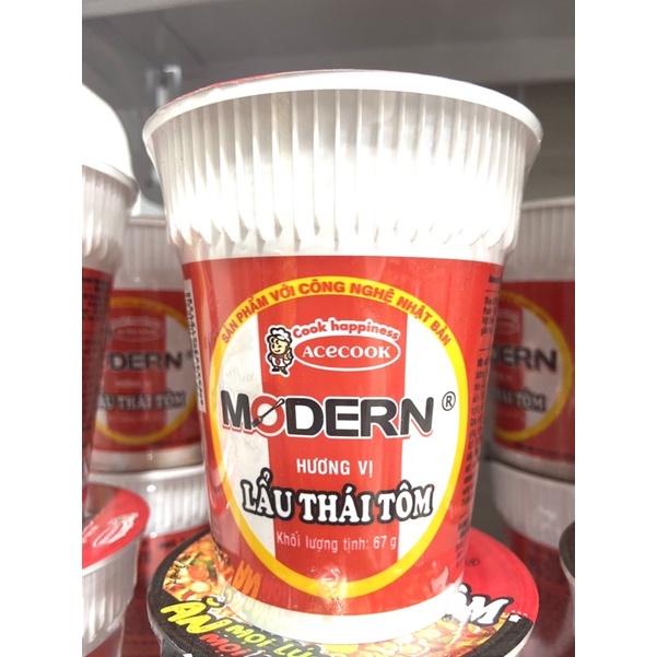 Mì ăn liền Modern lẩu thái tôm cốc 67gr