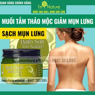 Muối Tắm Giảm Mụn Lưng - Ngừa Rôm Sảy - Thâm Nang Lông Tinh Chất Muối Biển Tràm Trà 220gr I’m Nature
