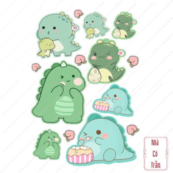 Sticker Giấy Dán Khủng Long - khunglong1