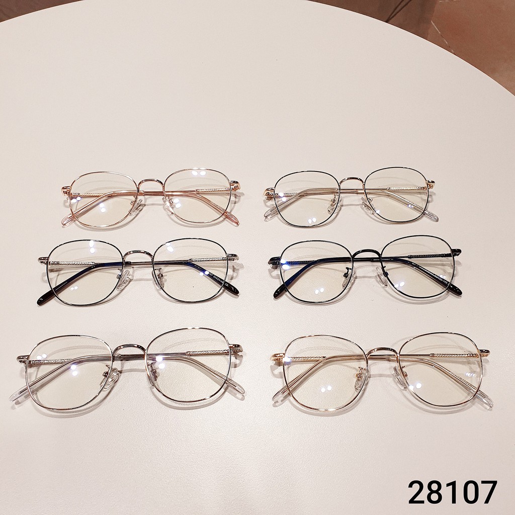 Gọng kính cận kim loại Lilyeyewear gọng kính mắt tròn nam nữ, phù hợp với nhiều khuôn mặt 28107