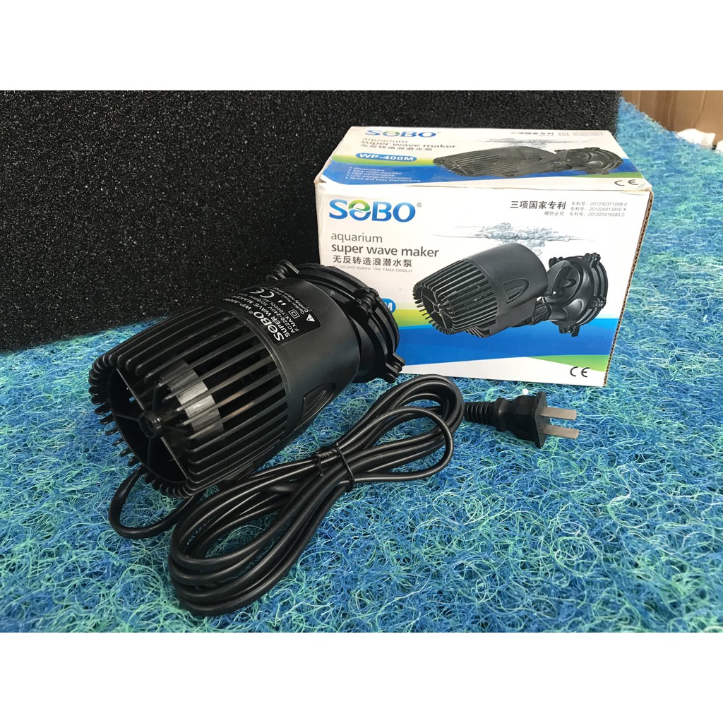 Máy Thổi Luồng Bể Cá Sobo WP 400M. Máy Tạo Sóng Hồ Cá Tiết Kiệm Điện