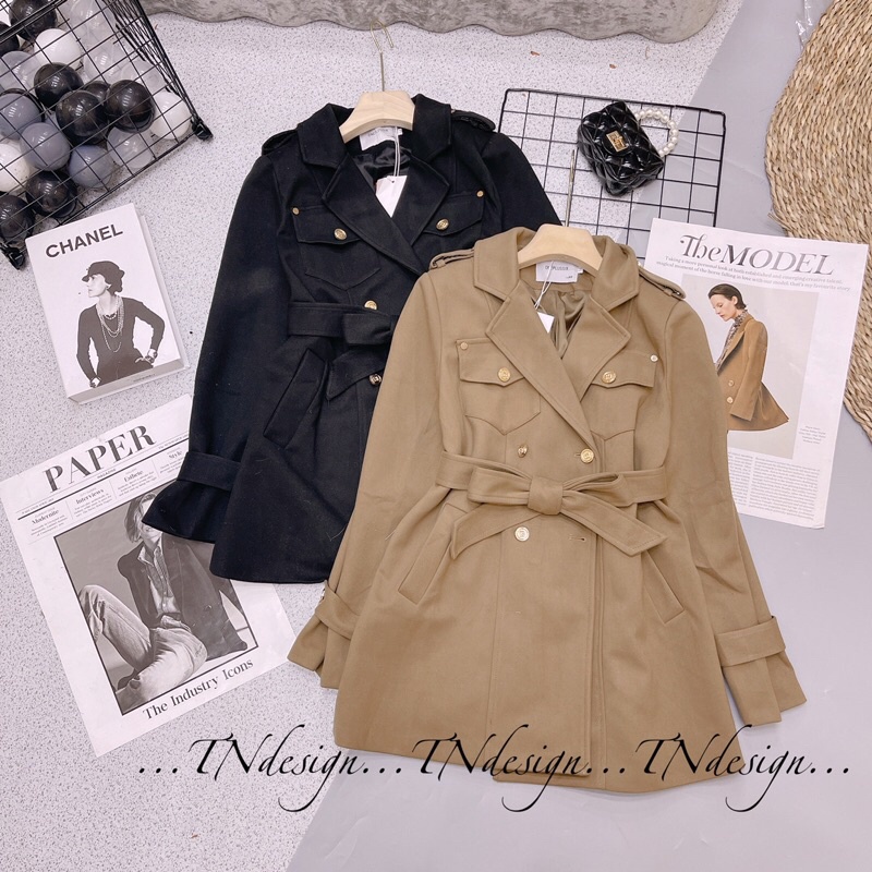 Aoa mangto đai túi ngực