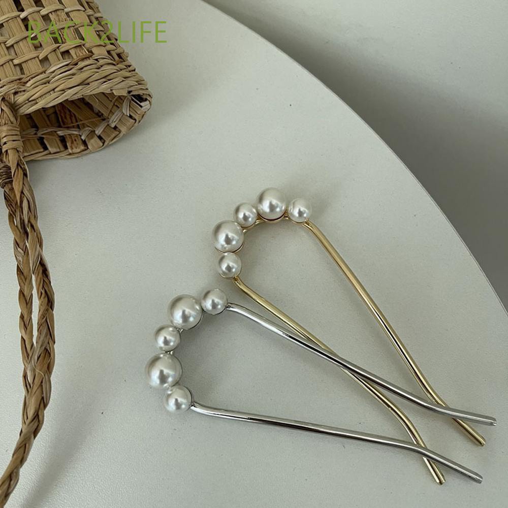 Trâm Cài Tóc Chữ U Đính Ngọc Trai Giả 2life