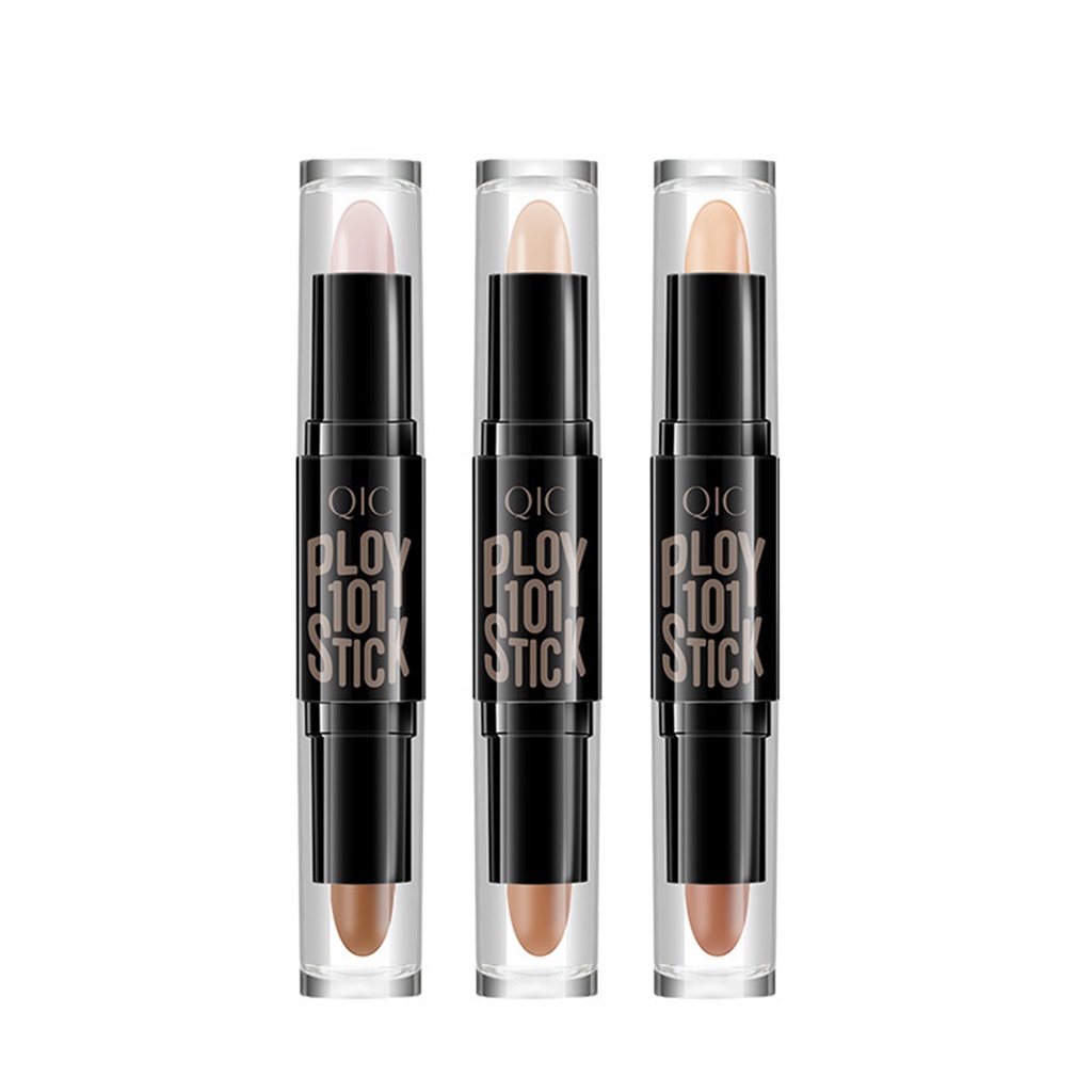 <littlebeare> 5.6g Concealer Stick Dual-head Natural Synthetic Contour Brightening Wonder Pen for Party