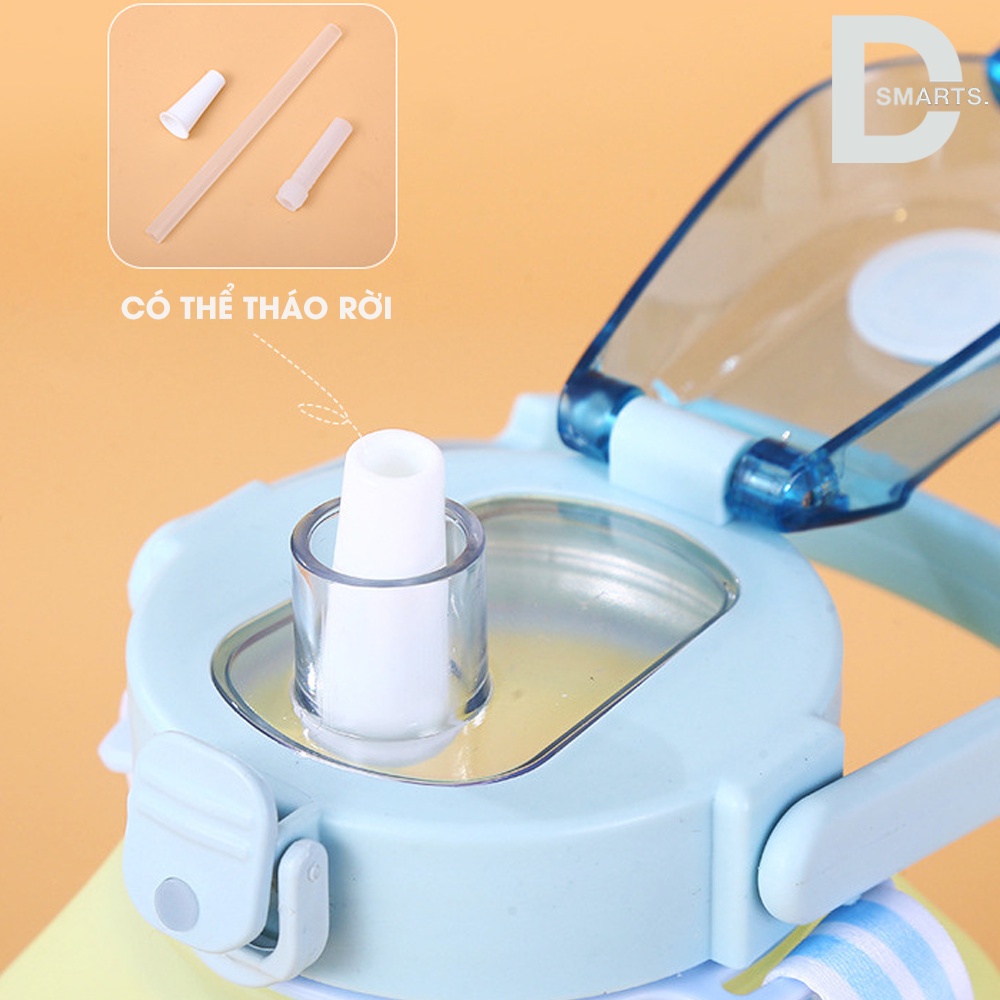 Bình Đựng Nước 1,5 Lít Có Kèm Dây (Tặng Kèm Sticker Dán 2D)