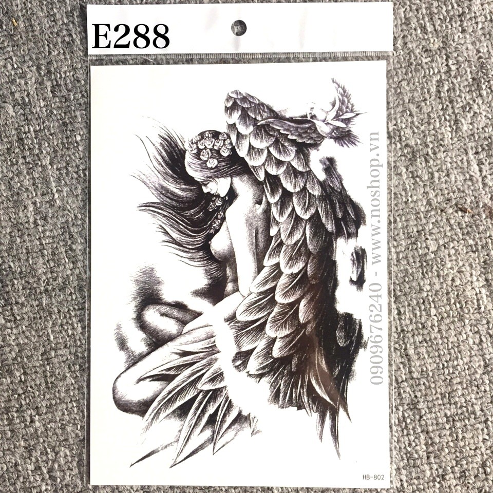 Xăm cô gái thiên thần E288