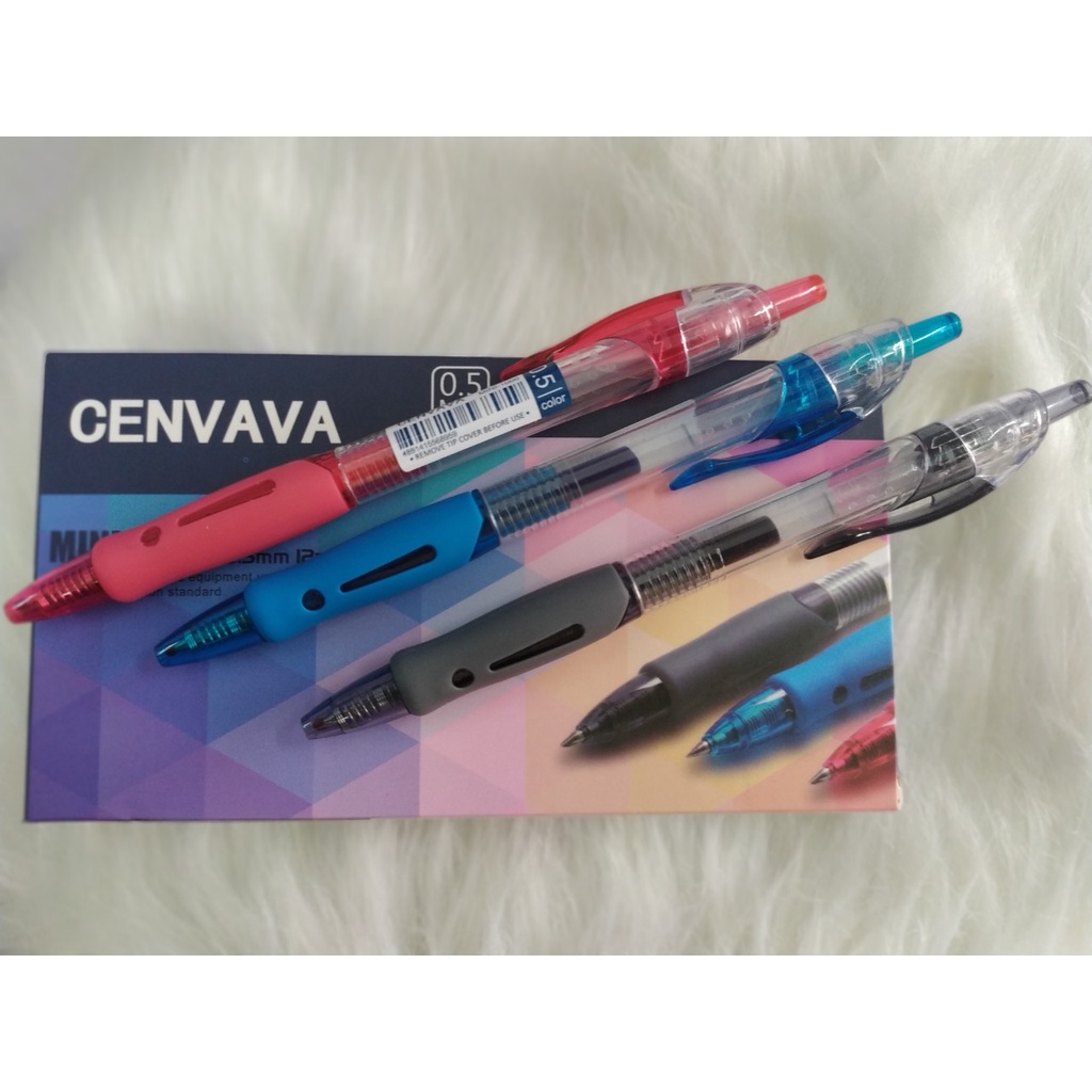 (HCM) Bút nước Bấm CENVAVA MINI-1000 ngòi 0.5mm ( Hộp 12 cây)