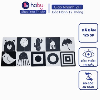Bộ thẻ Flashcard đen trắng kích thích thị giác cho bé sơ sinh phát triển toàn diện
