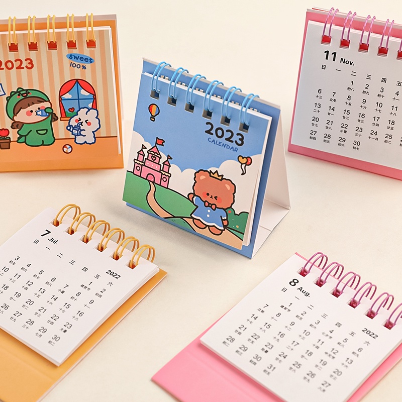 Lịch Để Bàn 2023 Mini Hình Động Vật Hoạt Hình Đáng Yêu