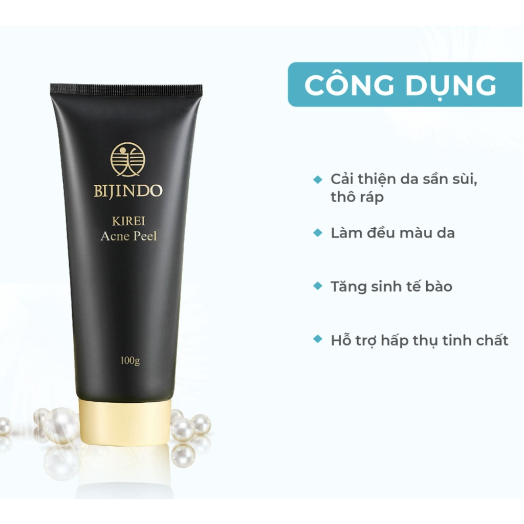 Tẩy Da Chết Vật Lý BIJINDO KIREI 100g Gel Loại Bỏ Tế Bào Giảm Mụn Bít Tắc Lỗ Chân Lông