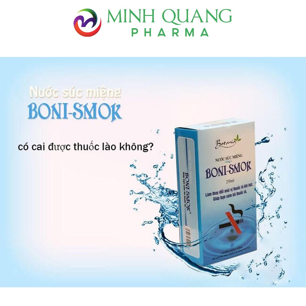 Nước súc miệng BONI SMOK cai thuốc lá Chai 150 - 250ml