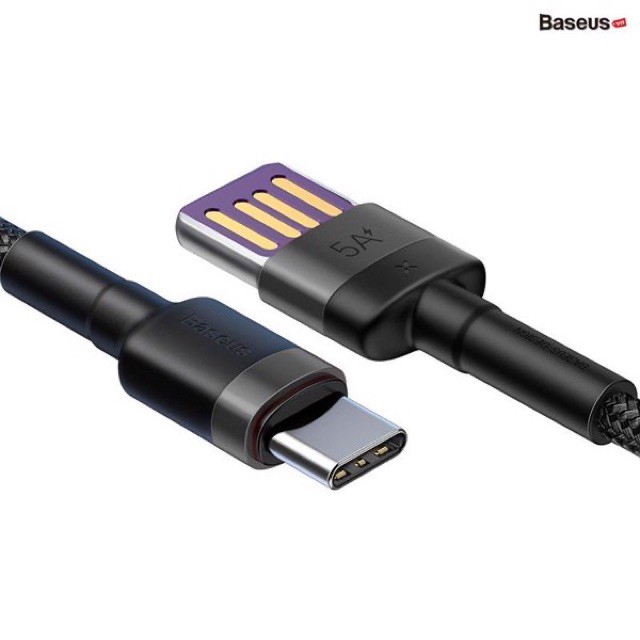Cáp sạc nhanh 40W Baseus double-side to type-C. HW Super Fast Charge Cable