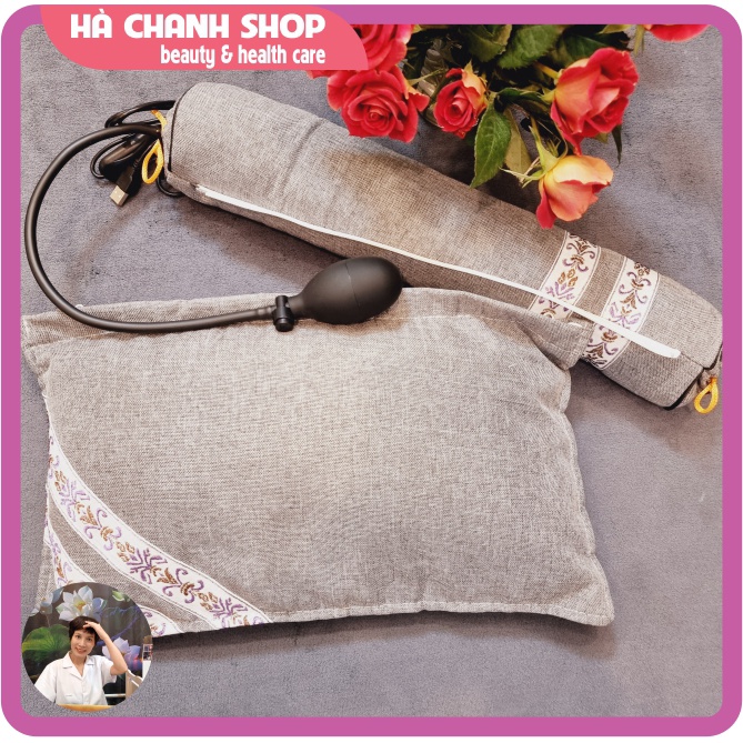 Gối Thảo Dược Kê Cổ Gối Đầu Ngải Cứu Có Cắm Điện Làm Nóng Cổ Spa Hương Thơm Thảo Mộc Giúp Giảm Đau Nhức Cổ Vai