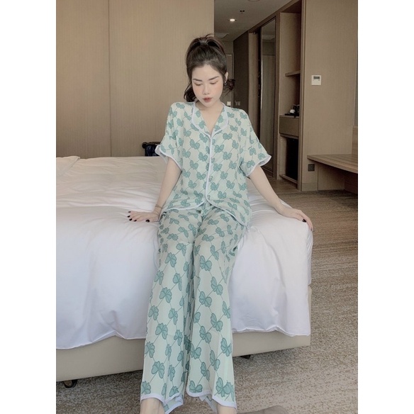 Bộ lụa mango cánh dơi gợn sóng🎀 HỖ TRỢ MIỄN PHÍ SHIP🎀