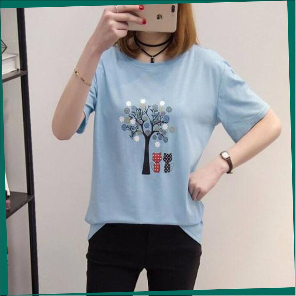 Áo Thun Nữ Tay Ngắn FREESHIP Áo phông nữ tay ngắn chất đẹp, thun cotton, mịn, mát, sành điệu in cổ thụ Mã: S29