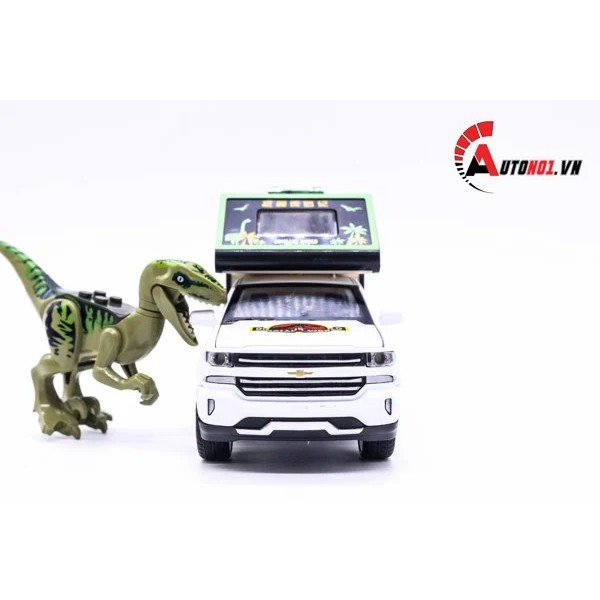 MÔ HÌNH XE KHỦNG LONG CHERVOLET RAPTOR WHITE 1:32 CHE ZHI 5868