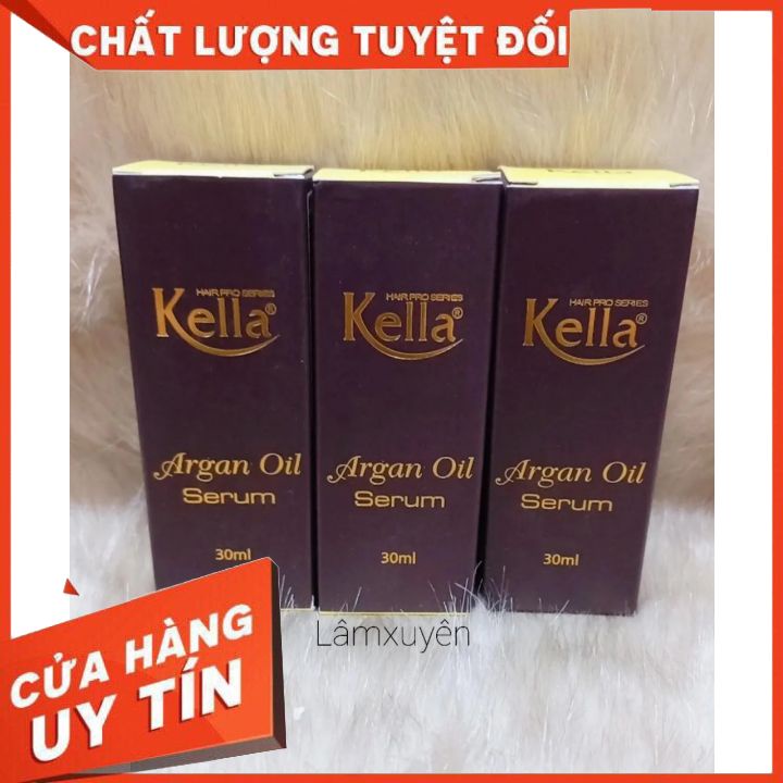 SERUM CAO CẤP ARGAN OIL KELLA 30ML dưỡng tóc mềm mượt nuôi dưỡng tóc khỏe -cải thiện hư tổn giữ nếp tóc uốn