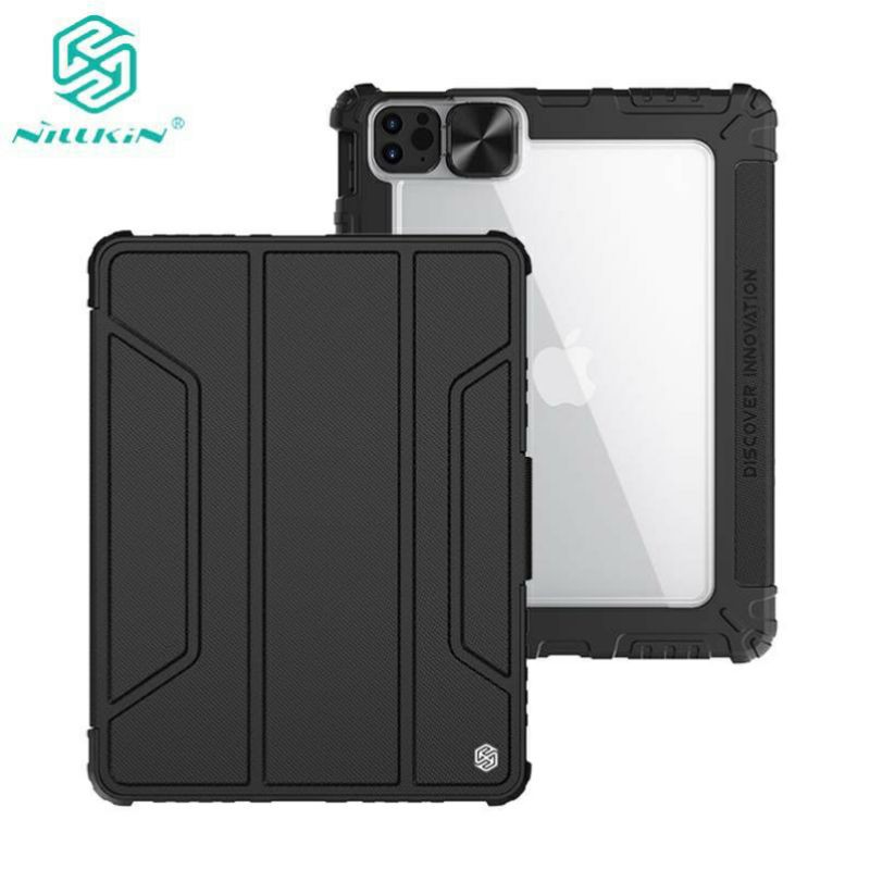 Bao da Nillkin trượt bảo vệ camera iPad Mini 6/ Pro 11 2020, 2021/ Air4 10.9/ Gen 7/Gen 8 9 10.2 Bumper Leather Case Pro